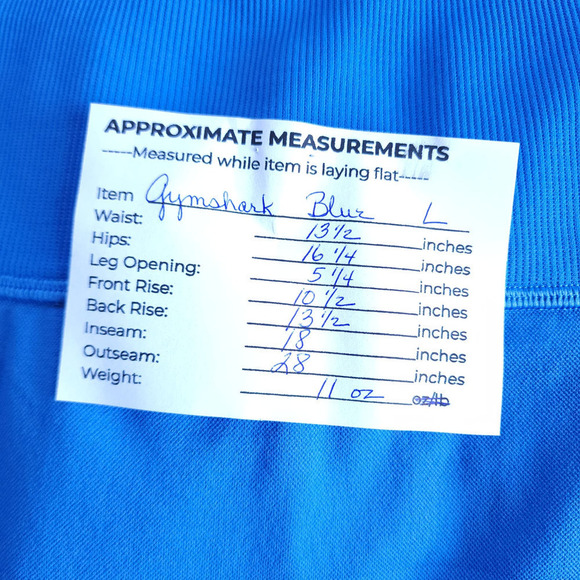 Gymshark Leggings Large Blue Energy Seamless Cropped High Waist Eyelet Pants - Picture 7 of 7